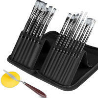 Без бренда «Набор кистей для рисования в чехле, премиум набор (15 нейлоновых кистей, 1 мастихин)» в Балашихе  в интернет-магазине  Без бренда «Набор кистей для рисования в чехле, премиум набор (15 нейлоновых кистей, 1 мастихин)» в Балашихе