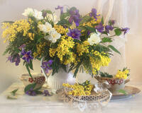 Без бренда «Натюрморт из мимоз и колокольчиков» в Балашихе 