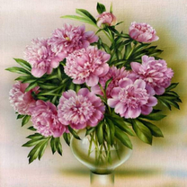 Без бренда «Пионы в круглой прозрачной вазе» в Балашихе 