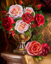 Без бренда «Букет роз в изящной вазе (20шт)» в Балашихе 