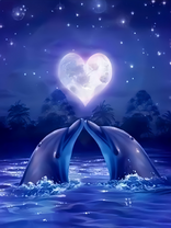 Без бренда «Дельфины под луной вида сердца (20шт)» в Балашихе 