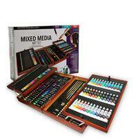 Без бренда «Оптовая коробка 5 шт.: Художественный набор (174 предмета) в деревянном чемоданчике» в Балашихе 