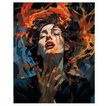 Портрет девушки в стиле абстракция