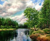 Река и деревья