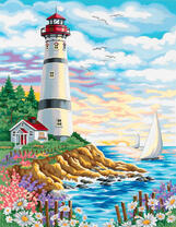 Два парусника у маяка