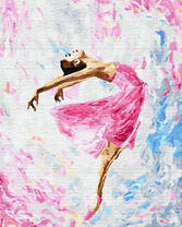 Балетный танец в розовых тонах