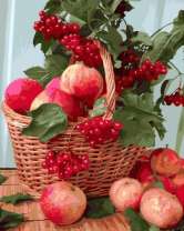 Без бренда «Плетёная корзина с калиной и яблоками» в Балашихе 