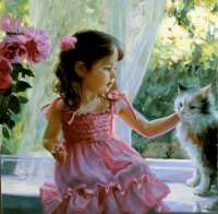 Без бренда «Девочка с кошкой на подоконнике» в Балашихе  в интернет-магазине  Без бренда «Девочка с кошкой на подоконнике» в Балашихе