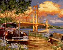 Без бренда «Американский автомобиль на фоне моста через залив» в Балашихе 