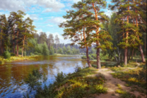 Без бренда «Хвойный лес и река» в Балашихе  в интернет-магазине  Без бренда «Хвойный лес и река» в Балашихе