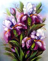 Темно-фиолетовые ирисы