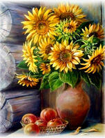 Без бренда «Кувшин с подсолнухами и корзинка с яблоками» в Балашихе 