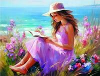 Без бренда «Девочка читает на берегу» в Балашихе  в интернет-магазине  Без бренда «Девочка читает на берегу» в Балашихе